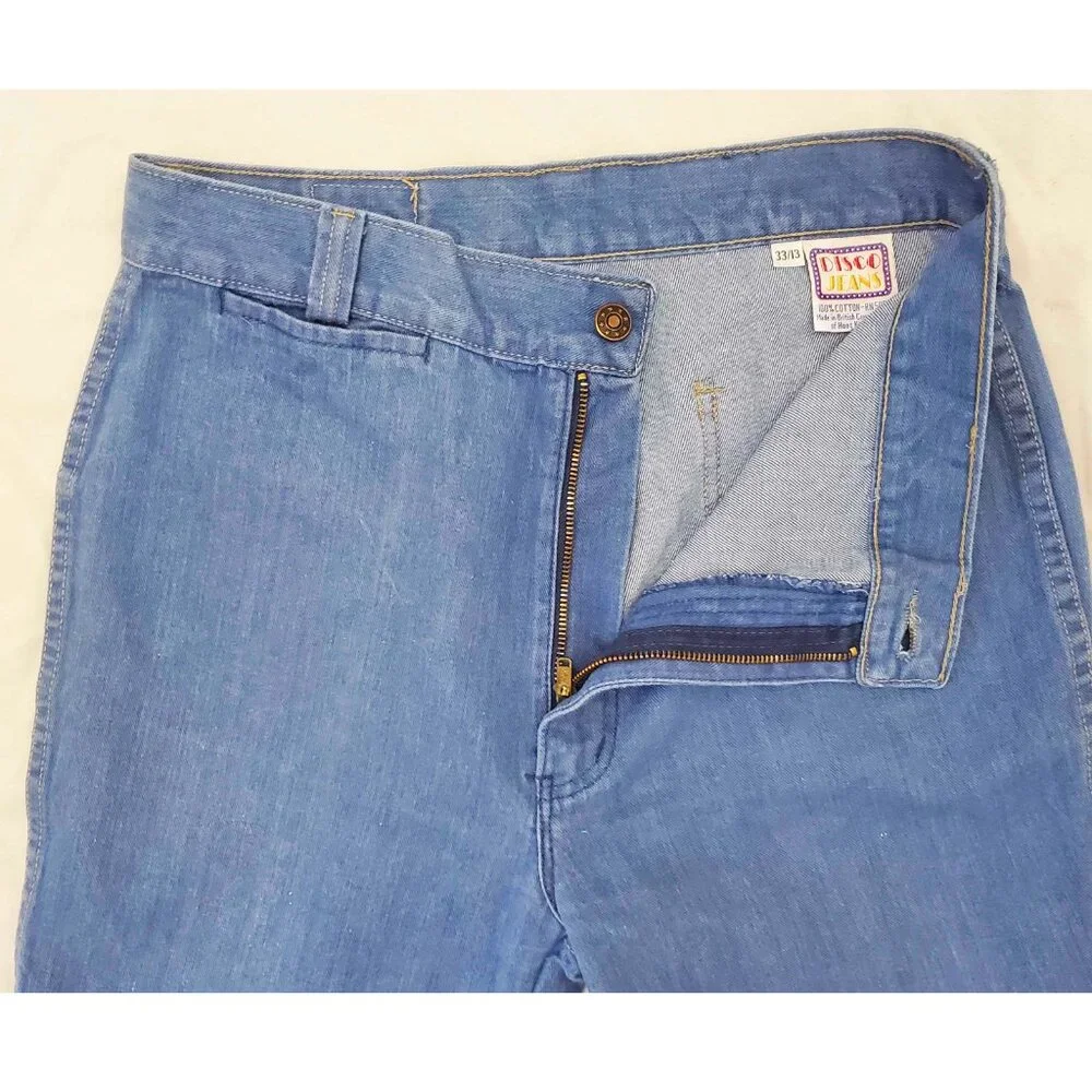 Vintage 1970’s Women's Wide Leg Bell Bottom Jean by Disco Jeans 33” Waist